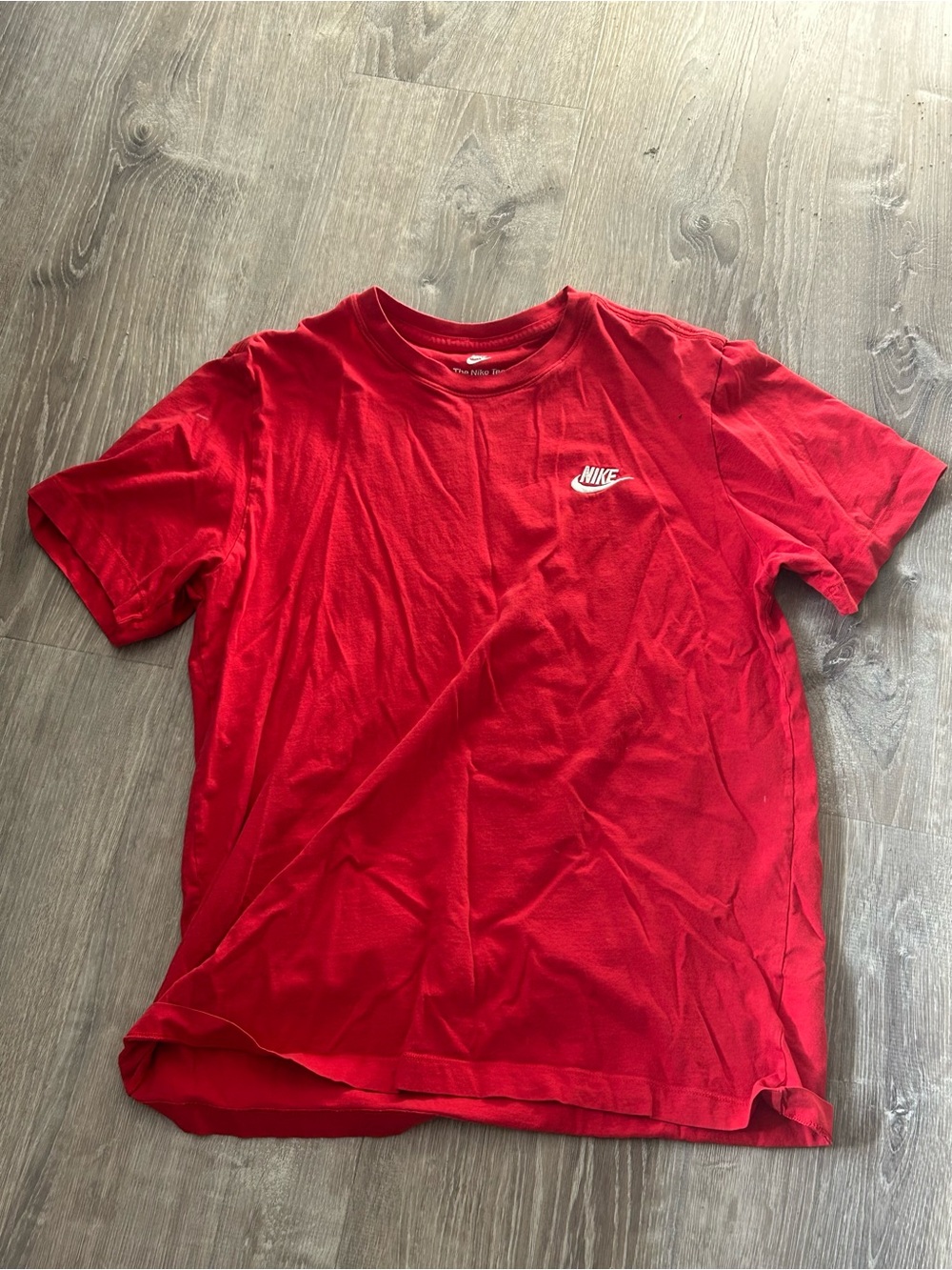 Nike Red Short Sleeve Swoosh Logo Tee